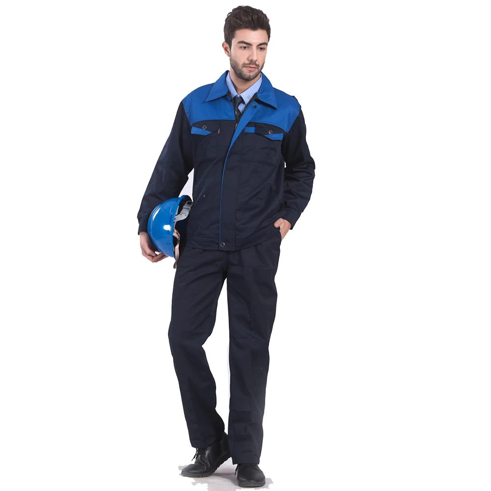 Breathable Working Clothes Set Men Factory Uniform Workshop Auto Repair Long-sleeved Working Suit