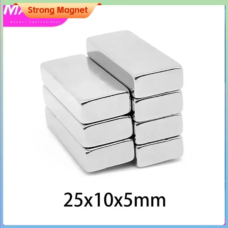 25x10x5mm Strong Block Magnets N35 Permanent Magnets 25x10x5 Rectangular Rare Earth Neodymium Magnet 25*10*5