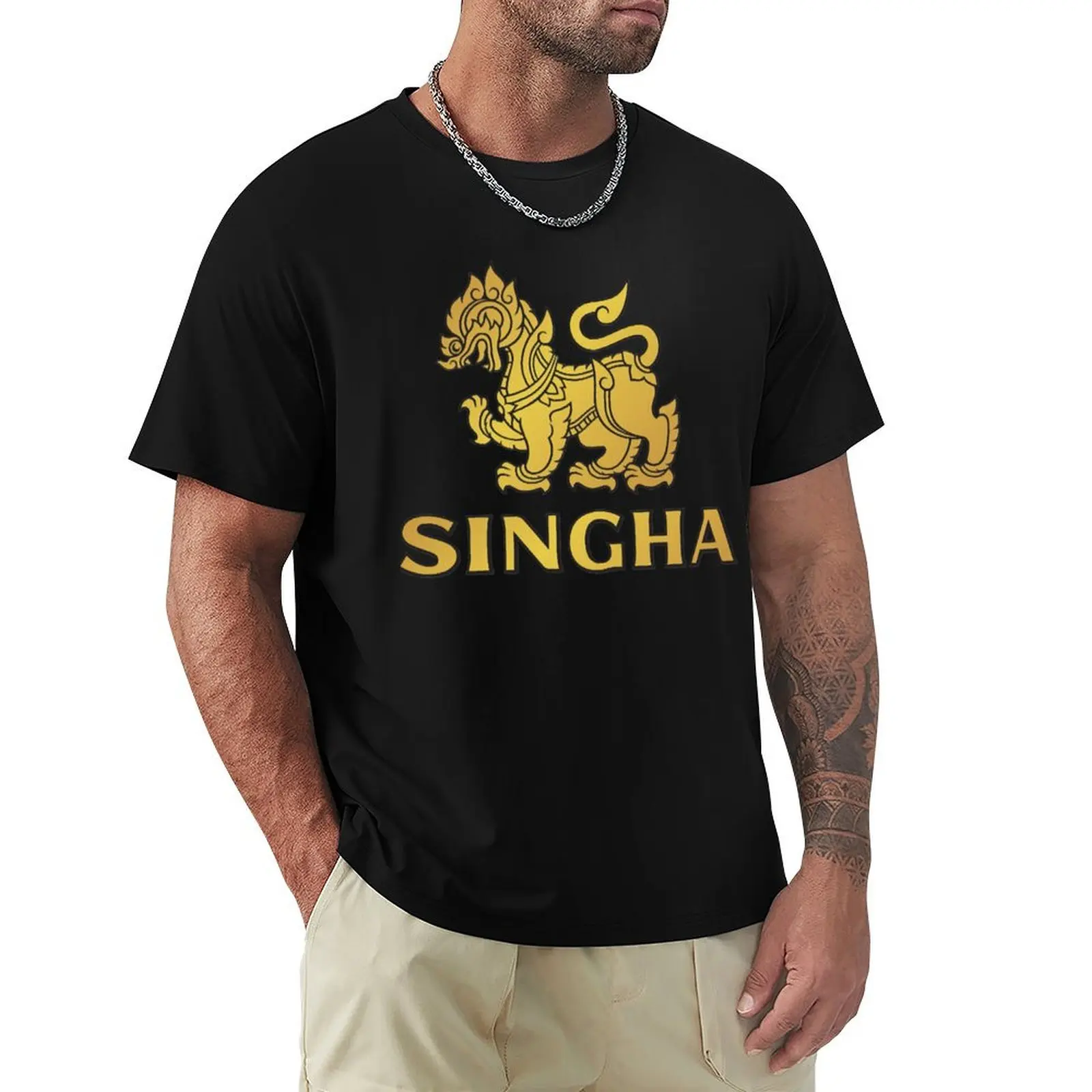 singha For Fans T-Shirt Running Gym Short Sleeve Sports Tee