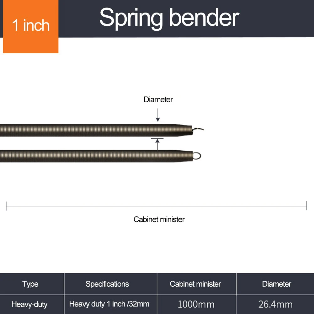 470mm Length 4 Points PVC Pipe Bender Wire Pipe Bending Manual Tool Curve Spring Industrial Grade Electrical Spring Pipe Bender