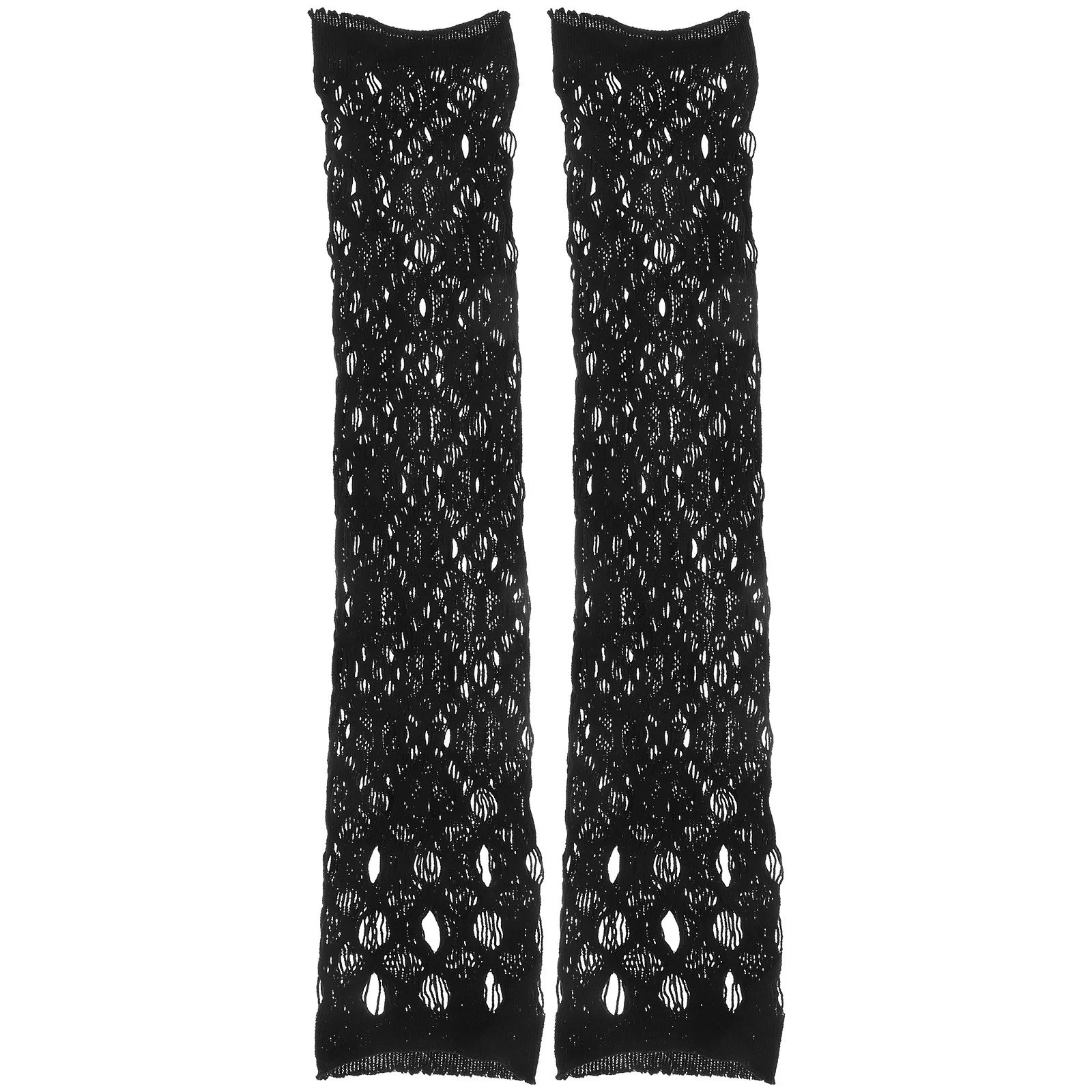 

1 Pair Long Hollow Fingerless For Women Party Gloves Fashionable Cosplay Gloves Decorative Wear For Dance Wedding Events