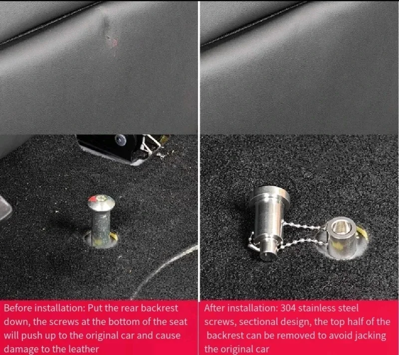 محدد المقعد الخلفي للسيارة مناسب لـ Jetour Traveller T2 2023 2024 2025 تعديل 304 الفولاذ المقاوم للصدأ الحد المسمار اكسسوارات السيارات