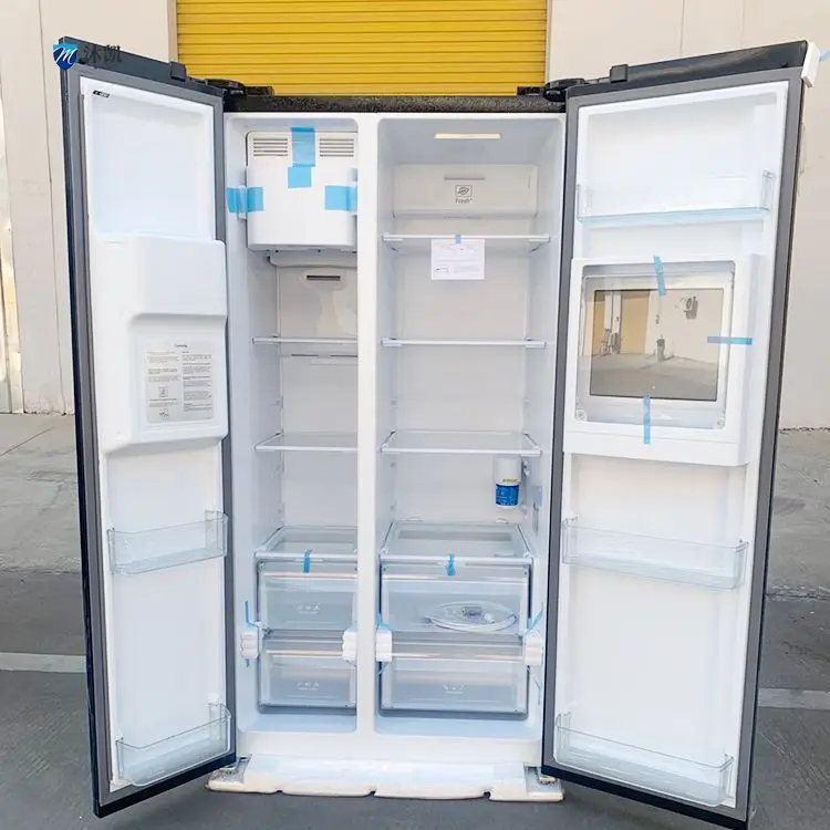 Double door refrigerator with large capacity 606 with ice bar counter ice grain ice water function