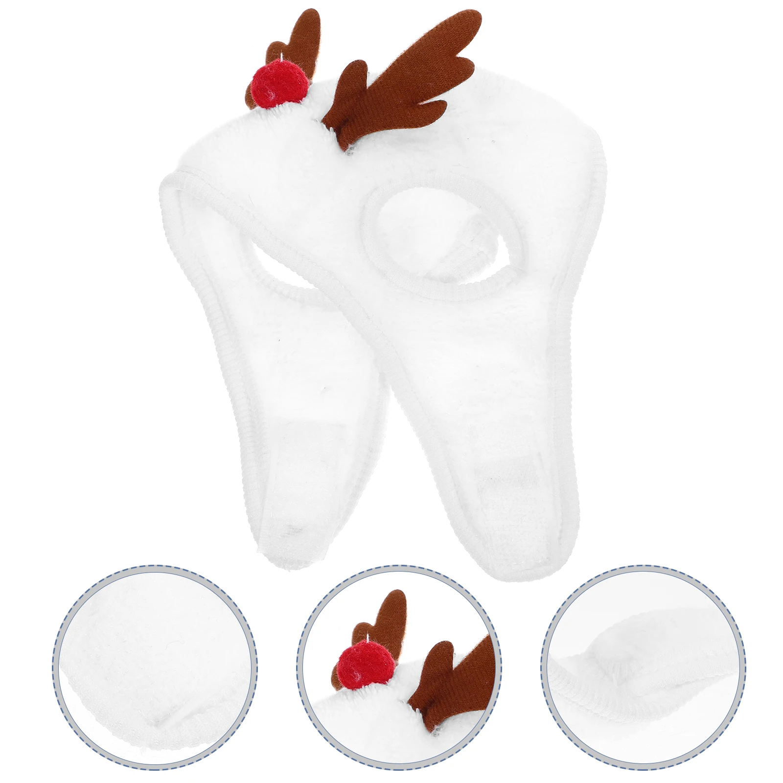 

Cat Pet Santa Hat Small Dog Christmas Outfits Head Decor Clothing White Polyester Costumes