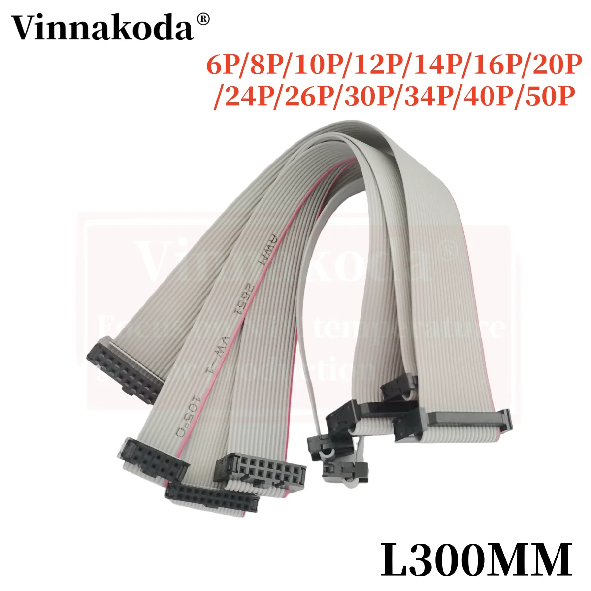 2.54MM pitch FC-8/10/12/14/16/20/24/26/30/40 PIN 30CM JTAG ISP DOWNLOAD CABLE Gray Flat Ribbon Data Cable FOR DC3 IDC BOX HEADER
