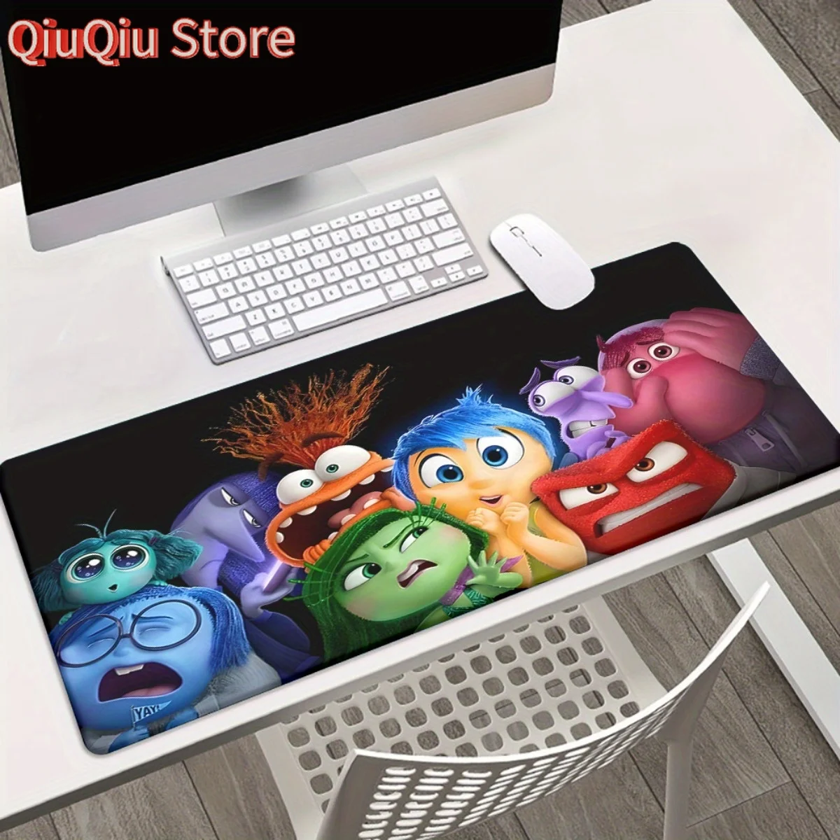 

1 шт. игровой коврик для мыши Disney Inside Out Characters XXL — нескользящая резиновая основа, моющаяся поверхность, яркий дизайн Joy & Sadness для