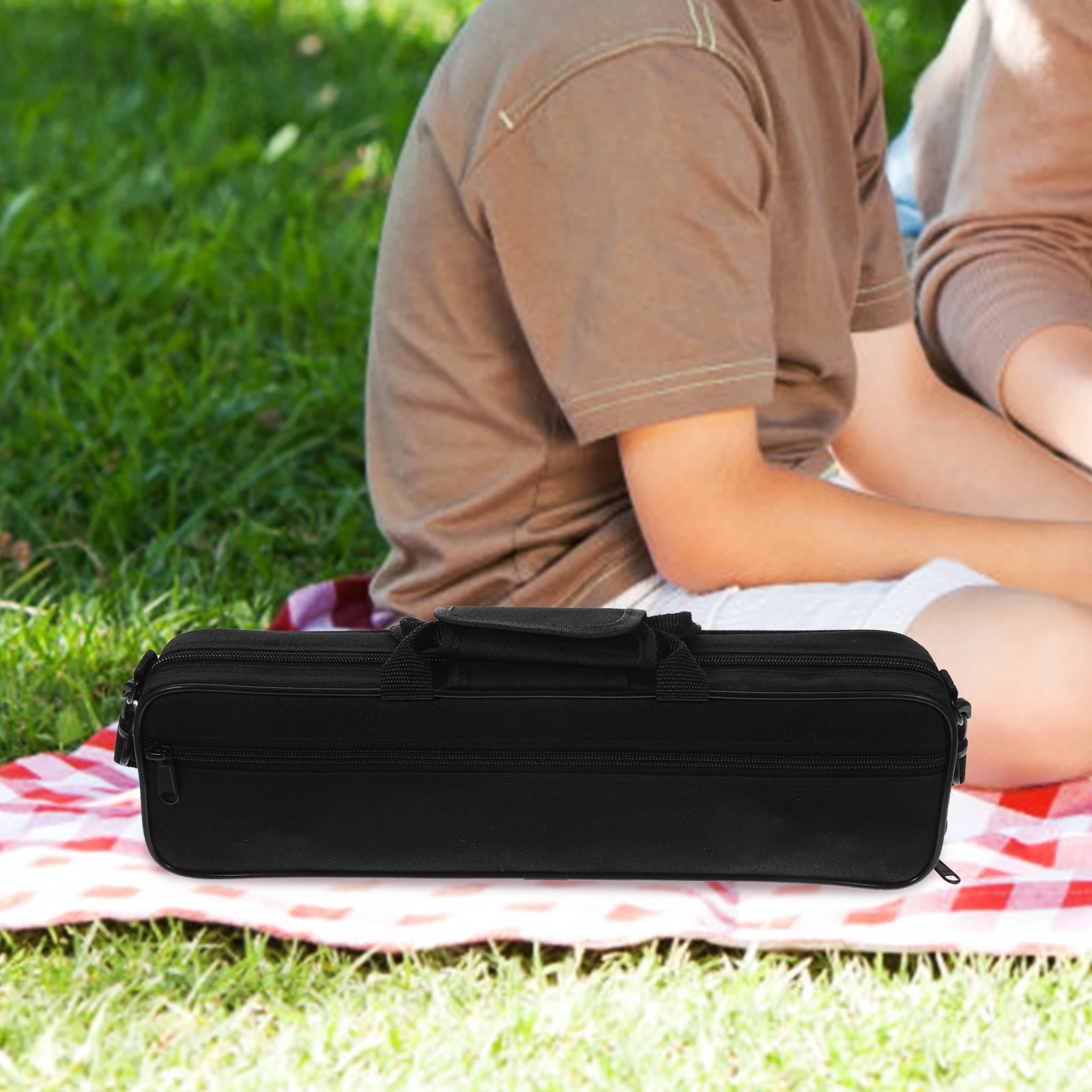 

High Quality Durable Flute Bag Protective Simple Design Portable Storage Pouch For Travel Use Black Color Flute Carrying