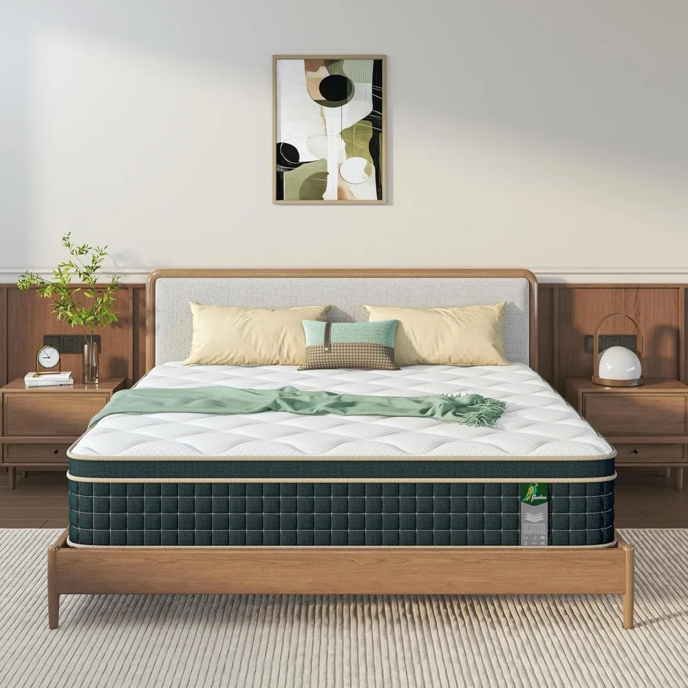 

Twin Mattress in a Box - 10 Inch Twin Size Memory Foam Mattress - Hybrid Matress Twin Size for Back Pain Relief - Medium Firm Be