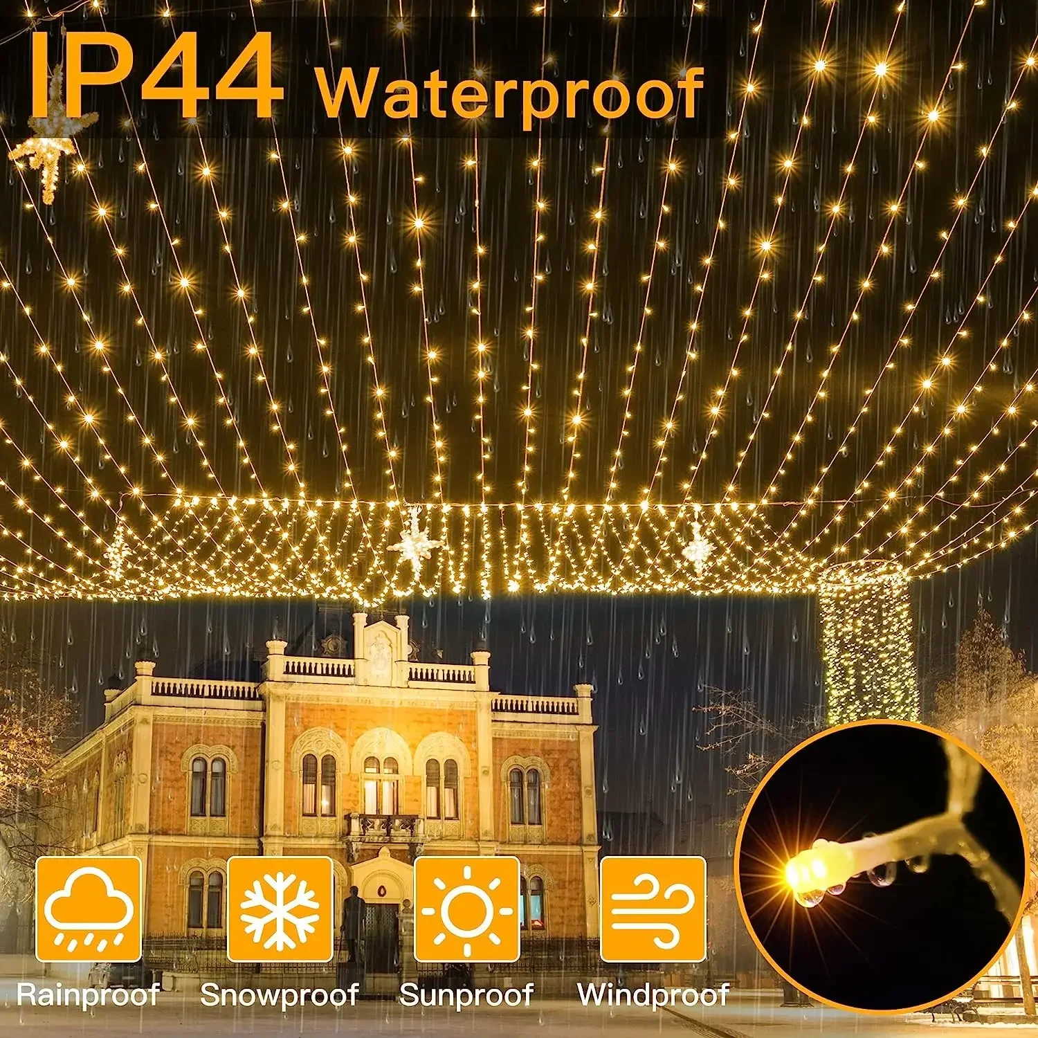 5M-100M Led Christmas Lights Outdoor led Fairy String Lights for 2025 New Year Holiday Party Ramadan Wedding Garland Decoration