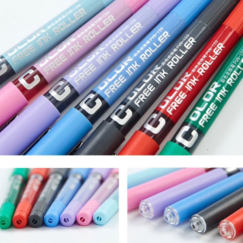 Kim Loại Bút Gel Thẳng Chất Lỏng Loại Màu Nước Văn Phòng Phẩm Văn Phòng Học Đồ Dùng Học Sinh Viết Гелевая Ручка 1