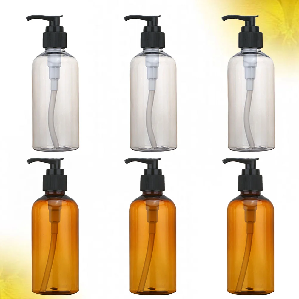 

6 Pcs Dispenser Toiletries Cleaning Liquid Bottle Hand Soap Bottles Pump Dispensers