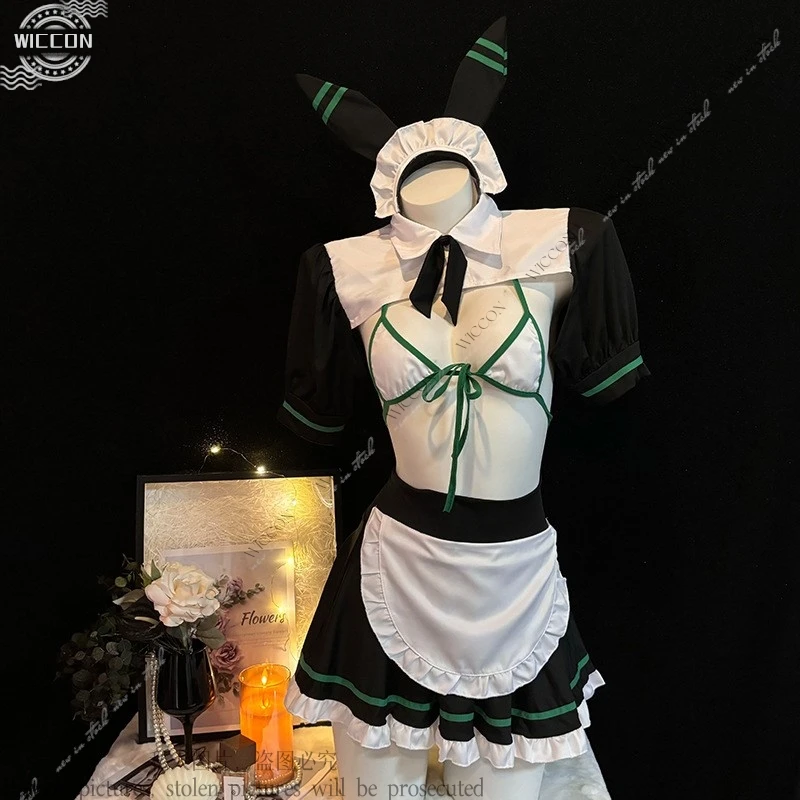 

Bunny Girl Rabbit Ears+Top+Corset+Skirt Cosplay Costume Role Play Stage Costume Woman Adult Sexy Character Dating Outfit