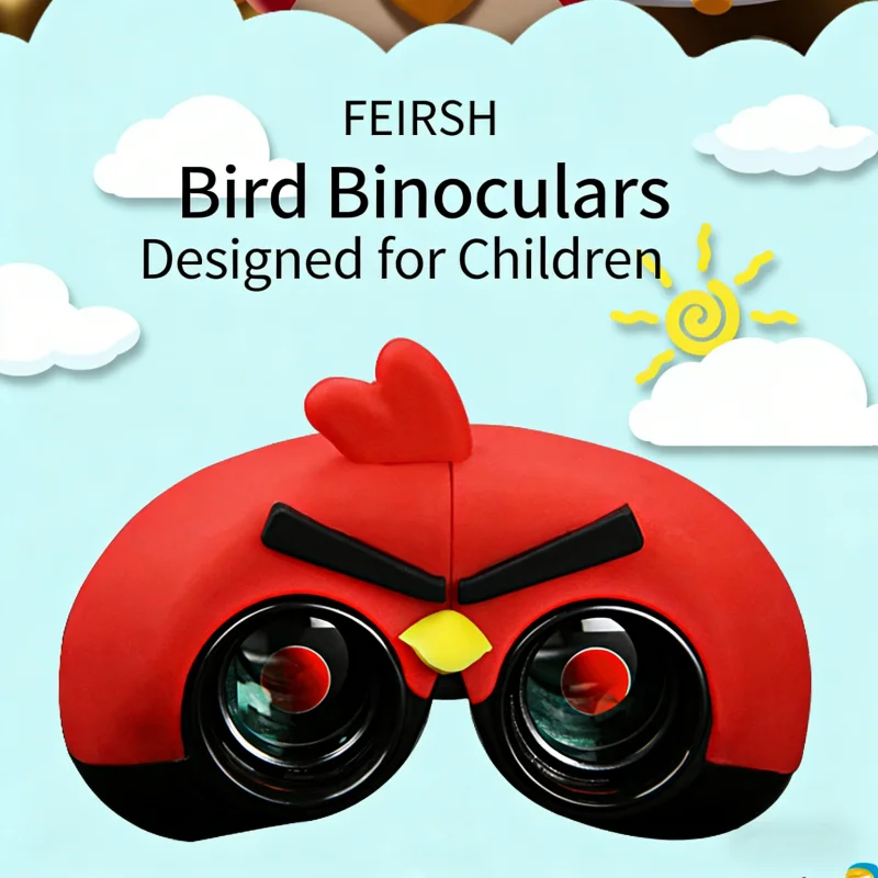 

Cute Bird Kids Binoculars 8X22 Real Optics BAK4 Prism Telescope for Boys Girls Birthday Gift Outdoor Adventure Educational Toys
