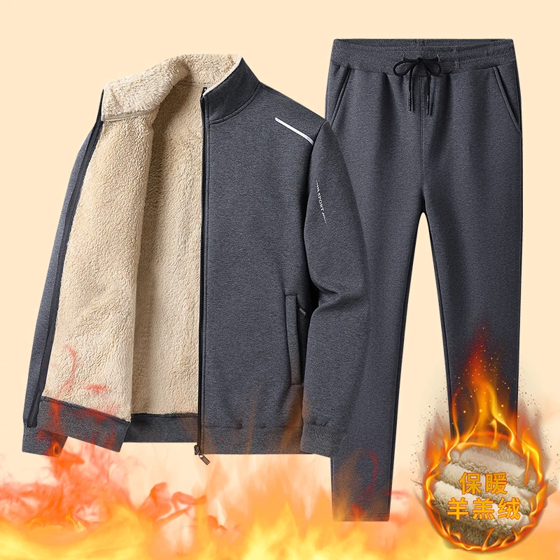 

Мужской морозостойкий комплект, мужской спортивный костюм на зиму, сохраняет тепло, ветрозащитная спортивная одежда на флисовой подкладке, мужская одежда, плотные зимние комплекты