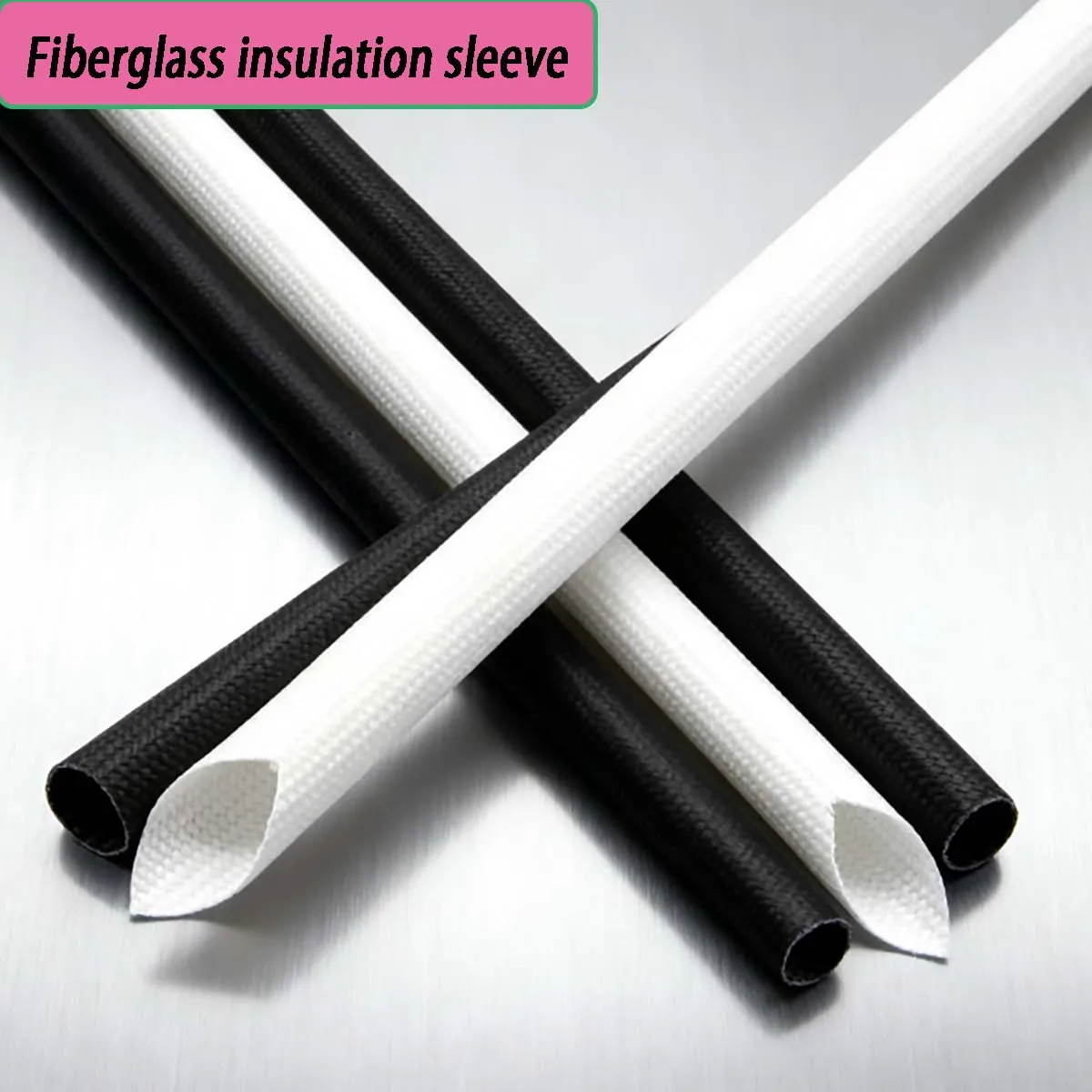 1-10m Braided Fiberglass Tube - High Temperature Flame Resistant Silicone Resin Insulation Sleeve for Cable Wire Protection