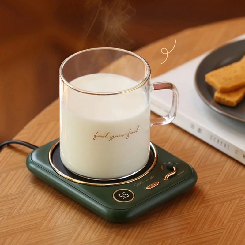Kaffeetasse Heizung, Büro Konstant temperatur Heizung Untersetzer, Digital anzeige der Temperature in stellung grün uns Stecker