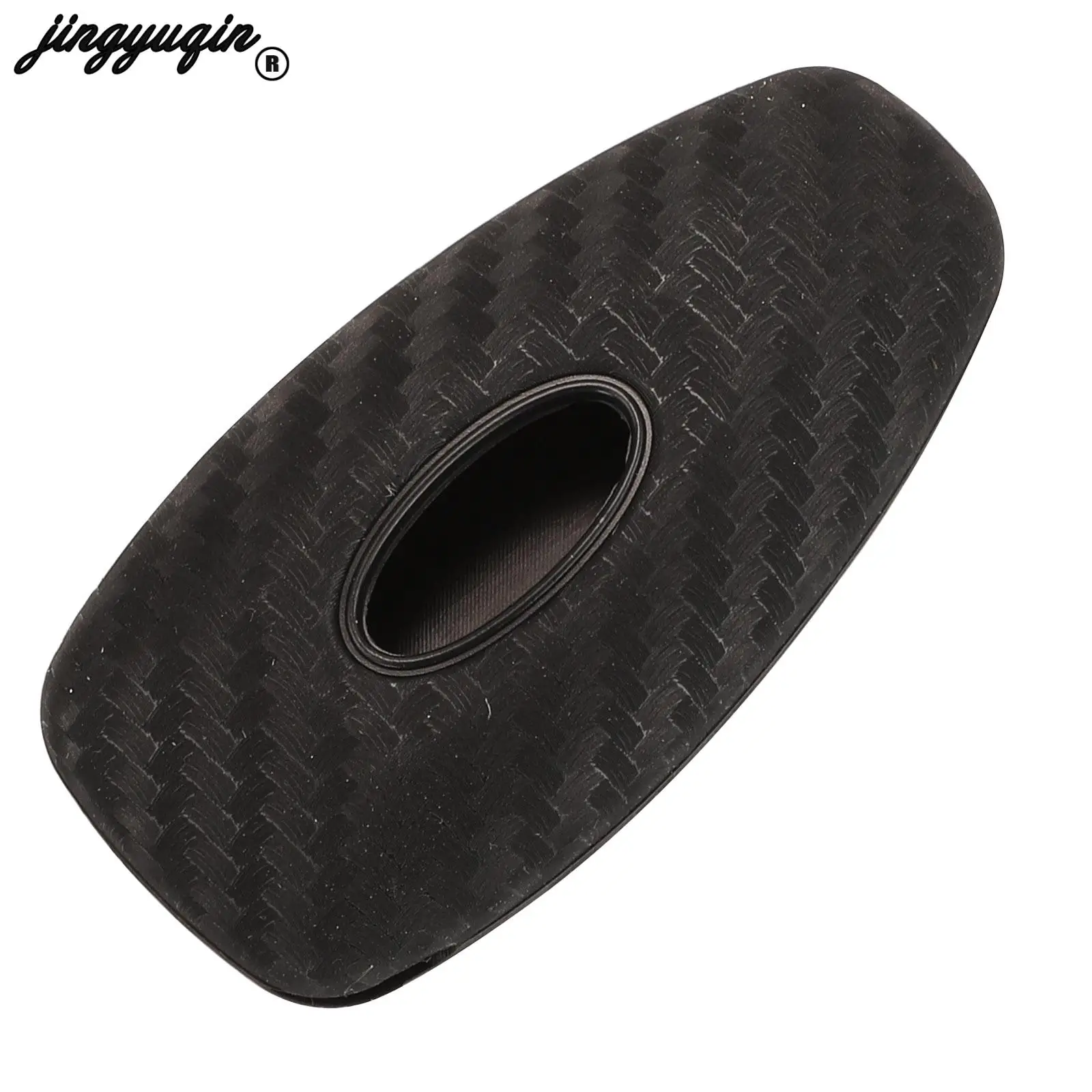 jingyuqin 2/3/4 Buttons Carbon Fiber Silicone Remote Car Key Case Cover For Ford Focus C-Max Mondeo Kuga Fiesta B-Max