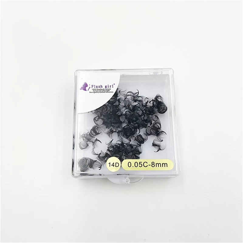 

14D 0.05D thickness Individual Thin Stem Russia Volume Not easy to lose hair feather Lashes with customizable