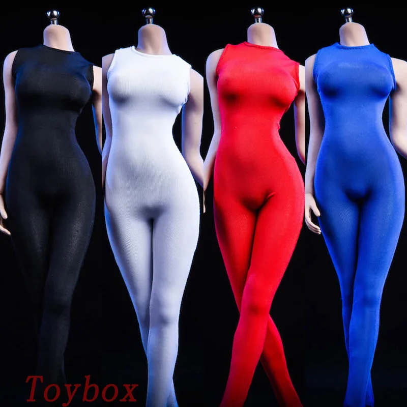 

VSTOYS 19XG38 1/6 Female Soldier One Piece Jumpsuit Solid Color Bottoming Sleeveless Bodysuit Clothes Accessory For 12" Figure