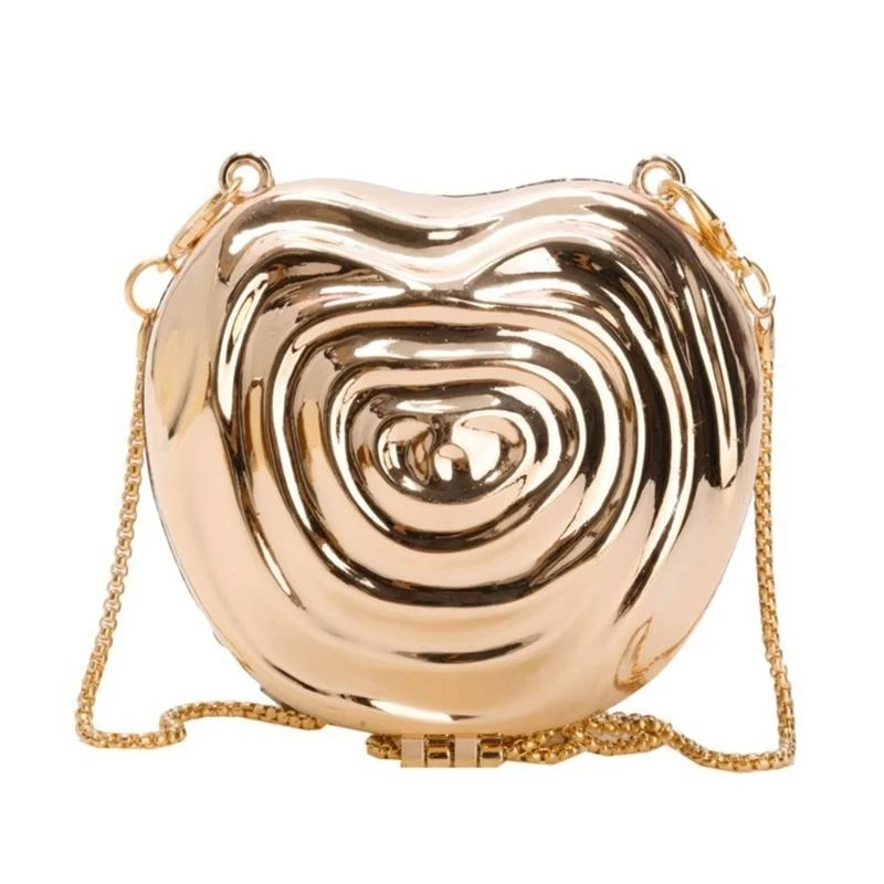 

Elegant Acrylic Shoulder Bag With Unique Heart Crossbody Purse Evening Bags Party Handbag For Special Occasion