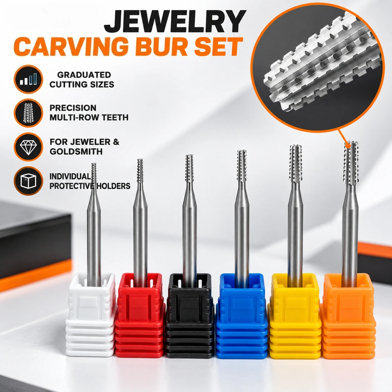 Metal Jewelry Carving Grinding Milling Cutter Jewelry Making Engraving Carving Bits Burs Tool for Jeweler Goldsmith DIY Tool