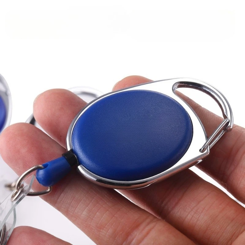 

Retractable Keychain Badge Reel Anti-lost ID Tag Pass Card Clip Badge Keys Card Holder Badge Reels with Elastic Steel Wire Rope