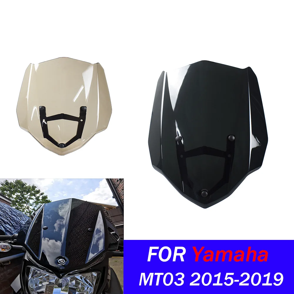 

Для MT 03 ветровой дефлектор переднего воздуха для Yamaha MT03 2015-2019 2018 MT-03 модель ветрового стекла аксессуар для мотоцикла
