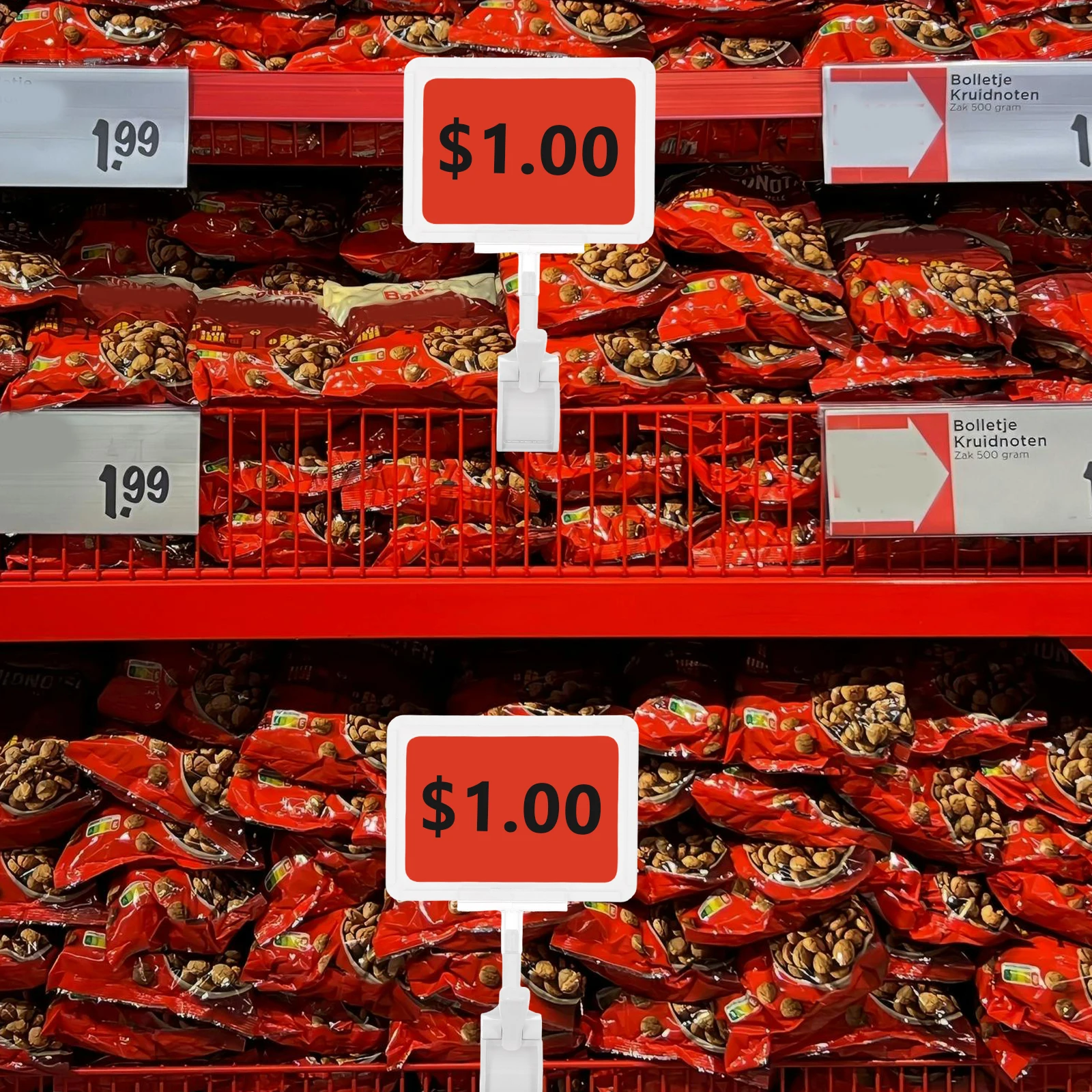 

15 set Double Sided Price Tag Holders Strong Clamp Sign Display Clips For Supermarkets Retail Stores Office Desks Card Protector