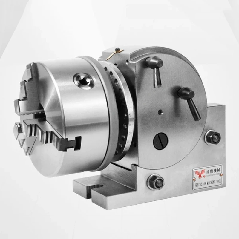 Universal 6-Inch Indexing Head for Milling Machines Dividing Head 160mm 3-Jaw Chuck Cnc Rotary Axis with Cnc Tailstock