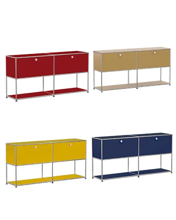 Khaki Internet-famous INS-style Modular Sideboard, Milk-white Stainless Steel Storage Cabinet, Chest Of Drawers