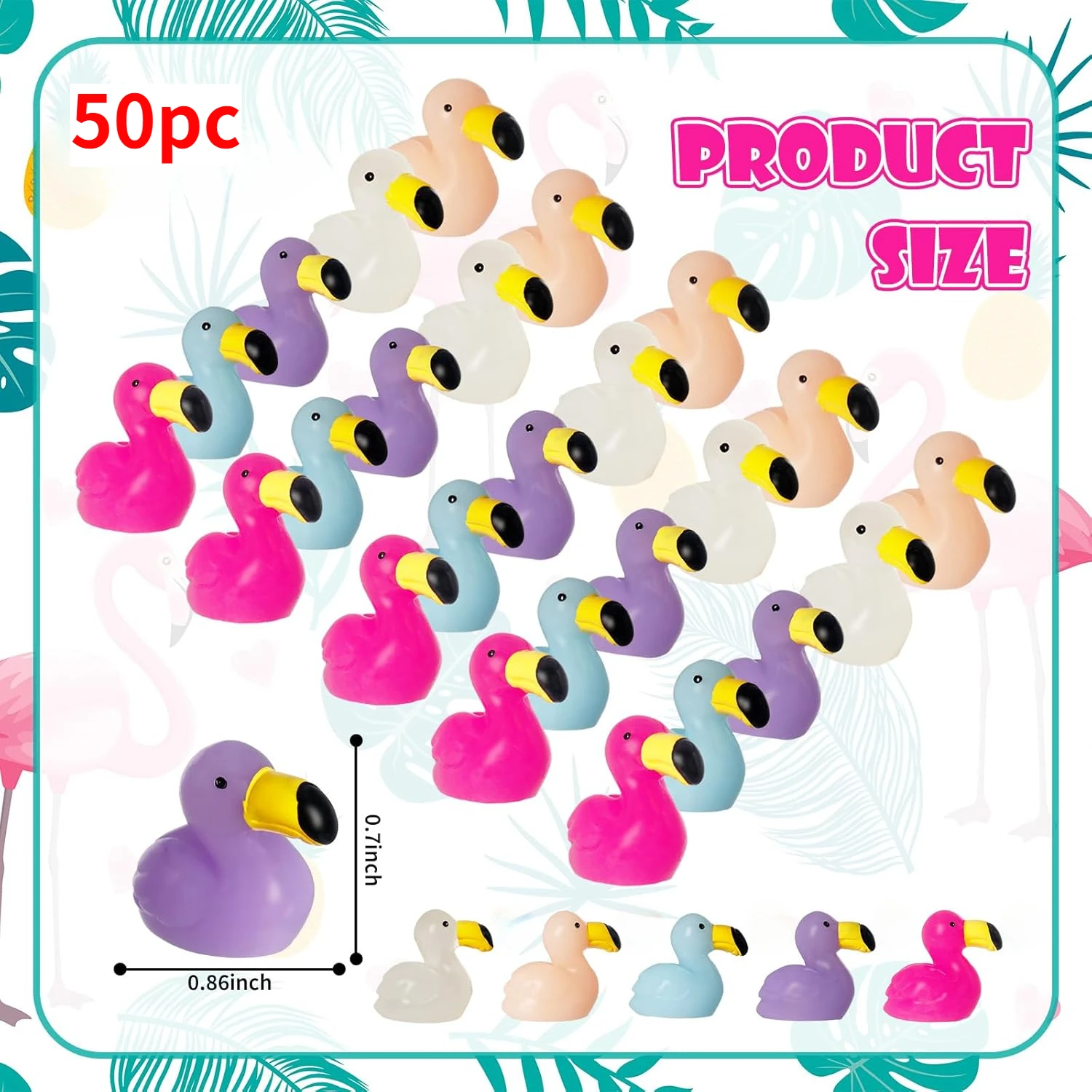 50PC Mini Resin Flamingo Ducks Mini Resin Animals Figurines Miniature Flamingos Ducks Figures for CakeGarden Landscape DIY Craft