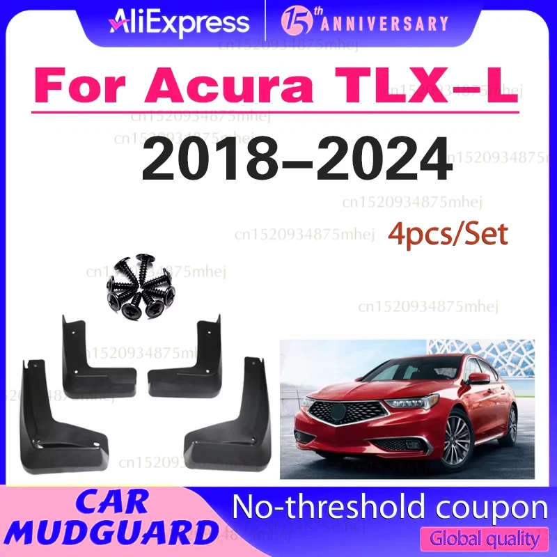 

For Acura TLX-L 2018-2024 2019 2020 2021 2022 2023 Mudflaps Splash Guards Mudguards Mud Flaps Fender Car Accessories
