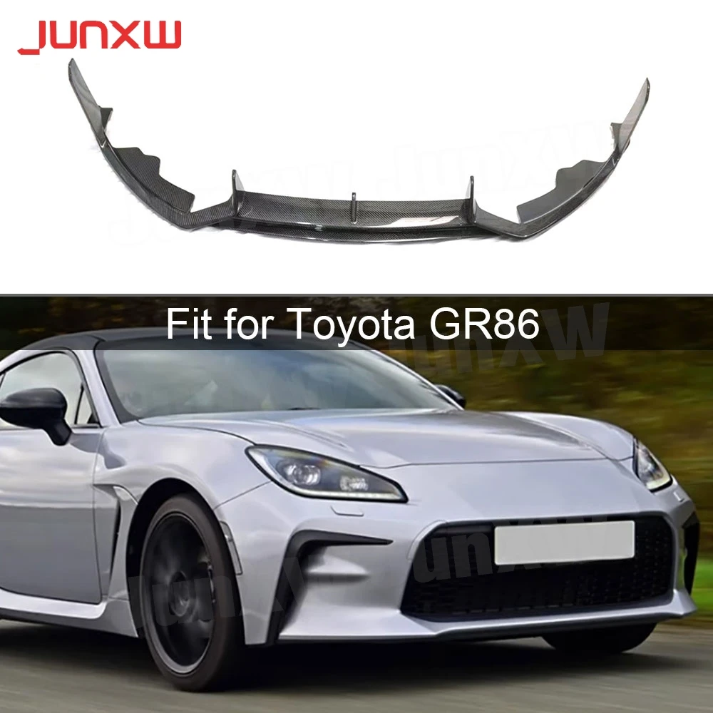 

High Quality Carbon Fiber Front Bumper Lip Spoiler For Toyota GR86 2021 + FRP Car Bodykits Exterior Decoration