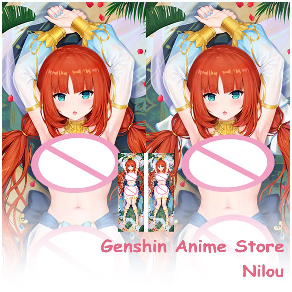 Game Genshin Impact Nilou Cartoon Lichaam Kussensloop Anime Dubbelzijdig Gedrukt Dakimakura Cover Cosplay Props Otaku Kussenhoezen