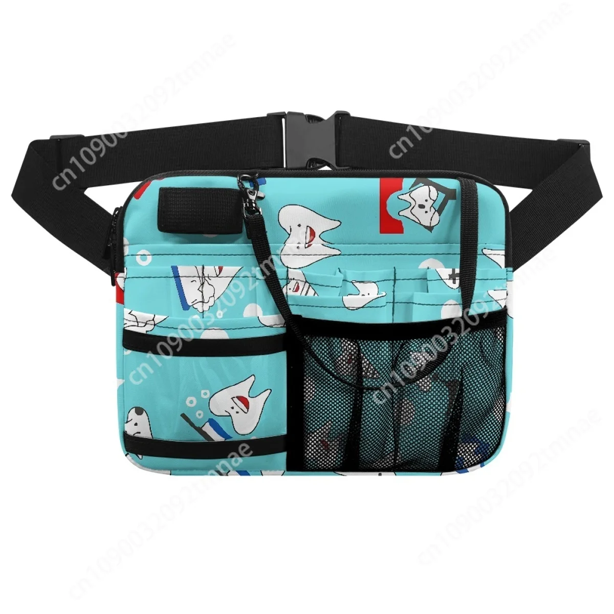 Kawaii Dental Custom Ladies Waist Bag Dentist Work Hospital Portable Multi Pocket Belt Bag Casual Adjustable Medical Pouch New