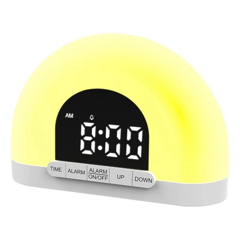 Adjustable Sunrise Alarm Clock For Heavy Sleepers,Wake Up Light Sunrise Alarm Clock,Sunrise Lamp With Sunrise Simulation-A22G