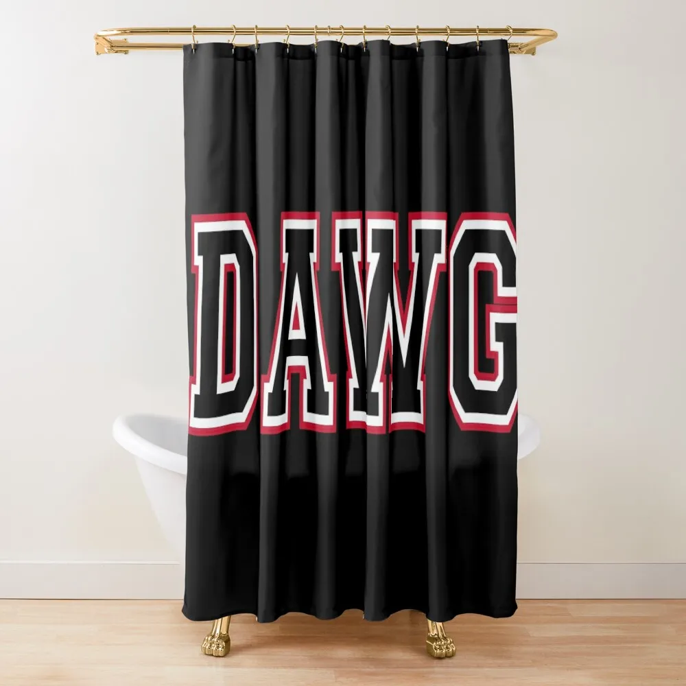 Dawg-Dawgs-Smart-Athens-football Shower Curtain Set For Bathroom Anime Shower Curtain