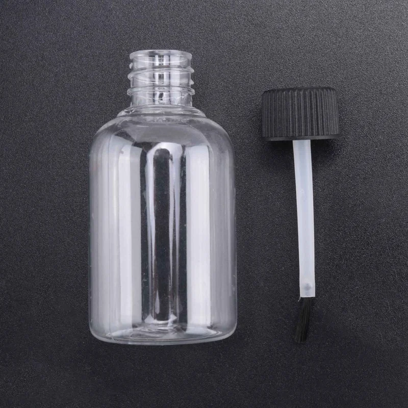 Бутылки с клеем, 24 шт., пластиковые пустые бутылки с клеем с кисточками, 1,7 унции, художественные пустые бутылки