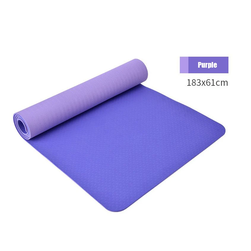 

Custom Gym Yoga Mat Organic Best Exercise Fitness Gymnastics Logo 6Mm Pilates Eco Friendly Tpe Yoga Mat