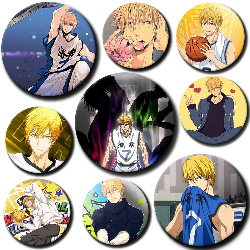 58mm Cartoon Character Kise Ryota Button Pin Anime Role Kise Ryota Brooch Creative Badge for Backpack Clothes Decoration Gift