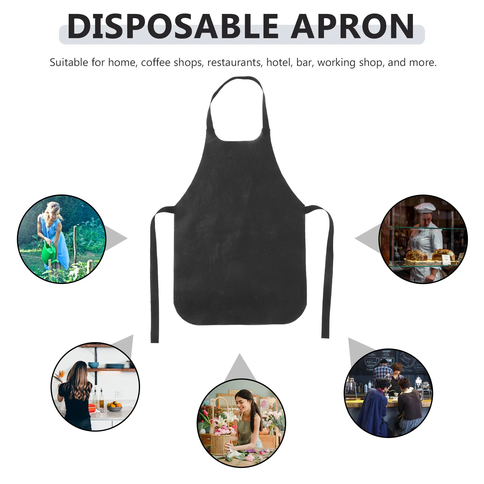 11 pezzi grembiule da barbecue usa e getta non tessuto unisex cucina addensato impermeabile senza maniche bambini pittura cucina ristorante casa