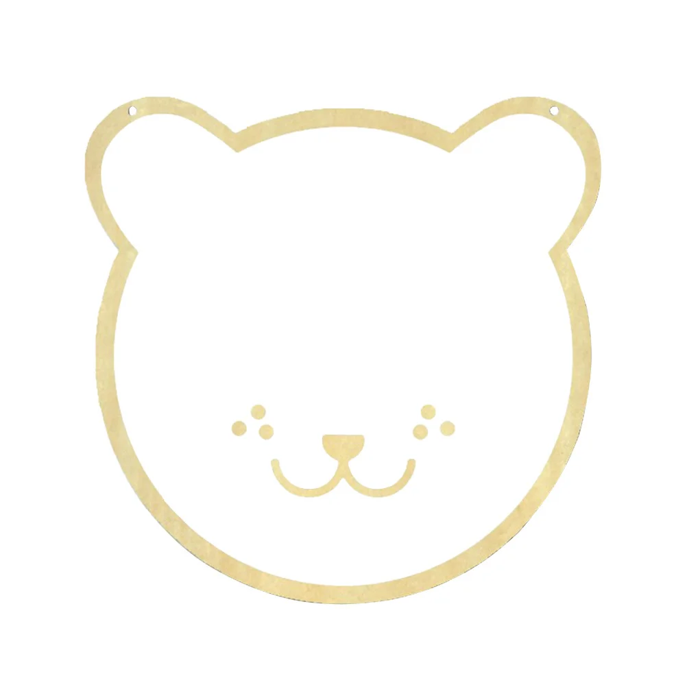 

Acrylic Wall Mirror Laser Cut Bear Shape Hanging Mirror with String for Easy Installation Cartoon Style Home Decor Flat