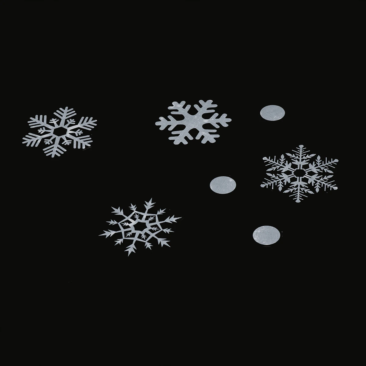 

4 Sheets Snowflake Stickers Christmas Decor White PVC Material Easy Apply Remove Window Glass Decals Home nament