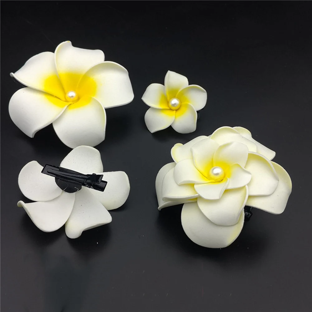 

1Pcs Bohemia Plumeria Flower Hair Clips for Women Girls Hairpins Egg Flower Barrette Hawaiian Wedding Party Bag Hat Accessories