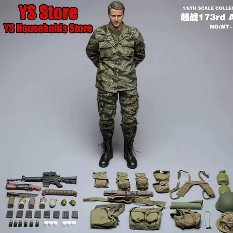 

1/6 Vietnam War 173rd Airborne Combat Team Military WT-ECA100 Action Figure Camouflage Cloth 12inch Soldier Model Collection