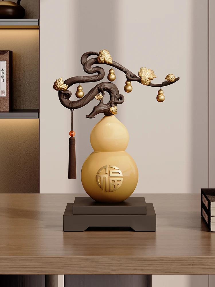 Gourd Ornaments Chinese Style Wine Cabinet To Attract Wealth and Fortune Decorations Living Room Decor Housewarming Gifts 2024