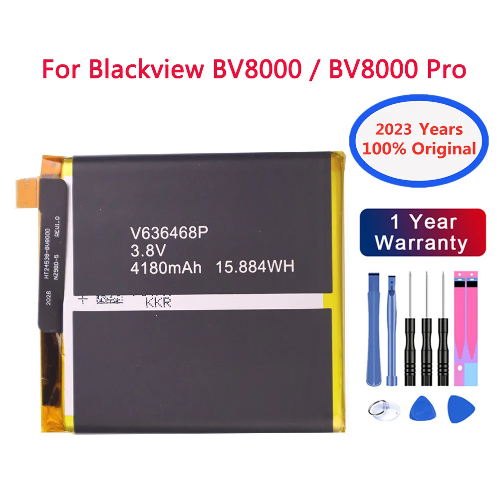 2023 Years Original 4180mAh BV 8000 Replacement Battery For Blackview BV8000 Pro BV8000pro V636468P Smart Mobile Phone Bateria