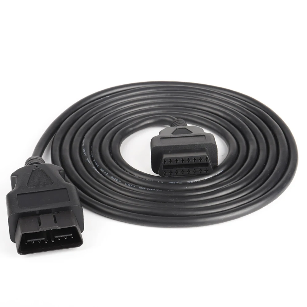 Obd2 التشخيص تمديد كابل 16 دبوس ذكر إلى 16Pin أنثى obd موصل ل 12 فولت 24 فولت الديزل Gaslion سيارة ELM327 obd تمديد