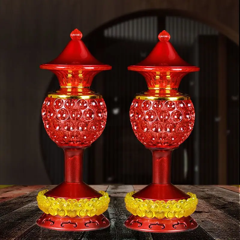 1 Pc Simulated Candlestick for Home Sacrifice Recruiting Wealth Temple Prayer Supplies Buddhist Hall and Buddhist Utensils