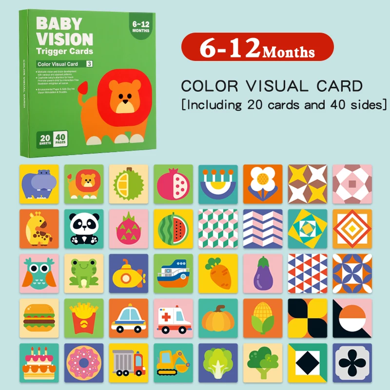 Cartes Flash Haute Contraste Bébé – 20 Feuilles Noir Et Rouge – Stimulation Visuelle Et Développement Cognitif – Cadeau éducatif Dès 3-6 Mois